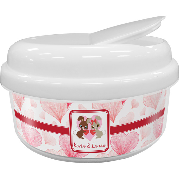 Custom Hearts & Bunnies Snack Container (Personalized)