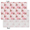 Hearts & Bunnies Tissue Paper - Lightweight - Small - Front & Back