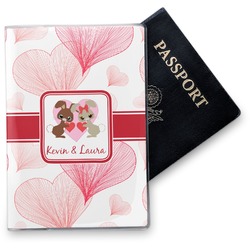 Hearts & Bunnies Vinyl Passport Holder (Personalized)