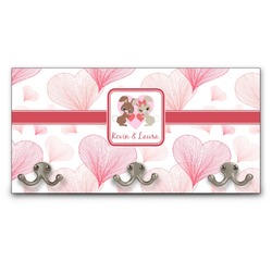 Hearts & Bunnies Wall Mounted Coat Rack (Personalized)