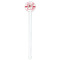 Hearts & Bunnies White Plastic 7" Stir Stick - Round - Single Stick