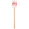 Hearts & Bunnies Wooden 6.25" Stir Stick - Rectangular - Single Stick