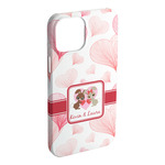 Hearts & Bunnies iPhone Case - Plastic - iPhone 15 Pro Max (Personalized)