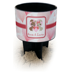 Hearts & Bunnies Black Beach Spiker Drink Holder (Personalized)