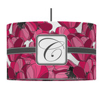 Tulips 12" Drum Pendant Lamp - Fabric (Personalized)