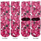 Tulips Adult Crew Socks - Double Pair - Front and Back - Apvl