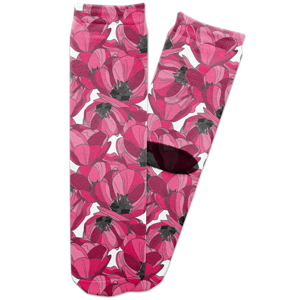 Custom Tulips Adult Crew Socks