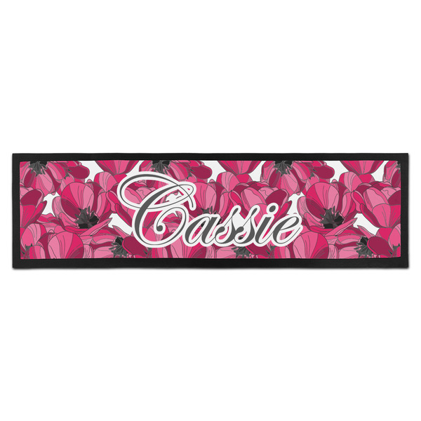 Custom Tulips Bar Mat - Large (Personalized)