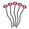 Tulips Black Plastic 7" Stir Stick - Oval - Fan