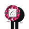 Tulips Black Plastic 7" Stir Stick - Single Sided - Round - Front & Back