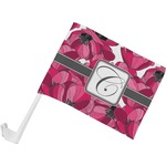 Tulips Car Flag - Small w/ Initial