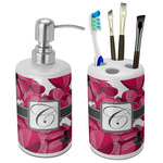 Tulips Ceramic Bathroom Accessories Set (Personalized)