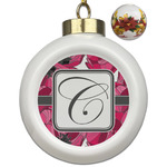 Tulips Ceramic Ball Ornaments - Poinsettia Garland (Personalized)