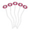 Tulips Clear Plastic 7" Stir Stick - Oval - Fan