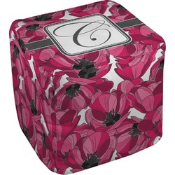 Tulips Cube Pouf Ottoman (Personalized)