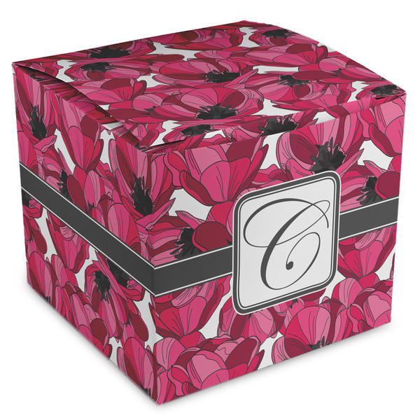 Custom Tulips Cube Favor Gift Boxes (Personalized)