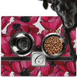 Tulips Dog Food Mat - Large w/ Initial