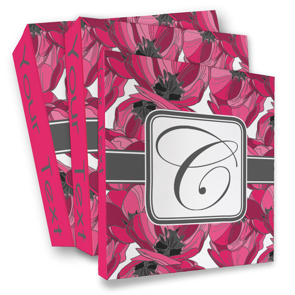 Custom Tulips 3 Ring Binder - Full Wrap (Personalized)