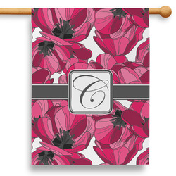 Tulips 28" House Flag - Single Sided (Personalized)