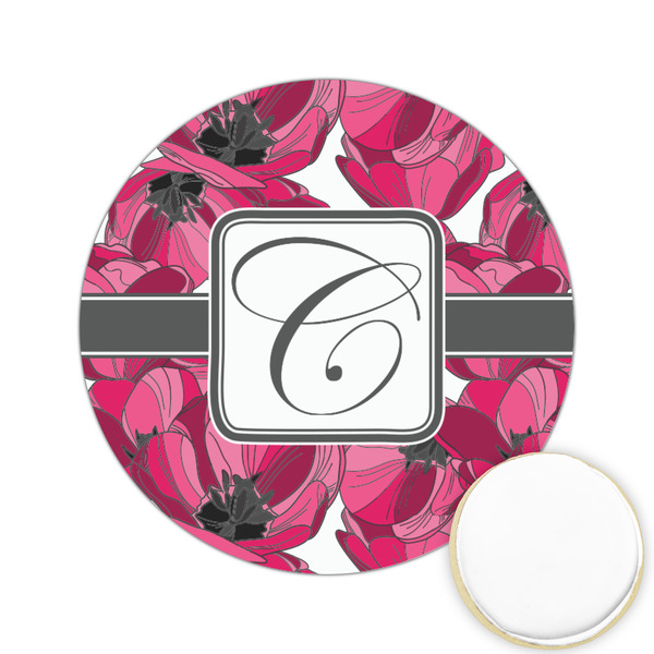 Custom Tulips Printed Cookie Topper - 2.15" (Personalized)