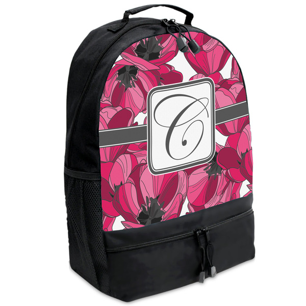 Custom Tulips Backpacks - Black (Personalized)