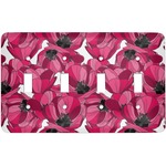 Tulips Light Switch Cover (4 Toggle Plate)