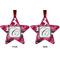 Tulips Metal Star Ornament - Front and Back