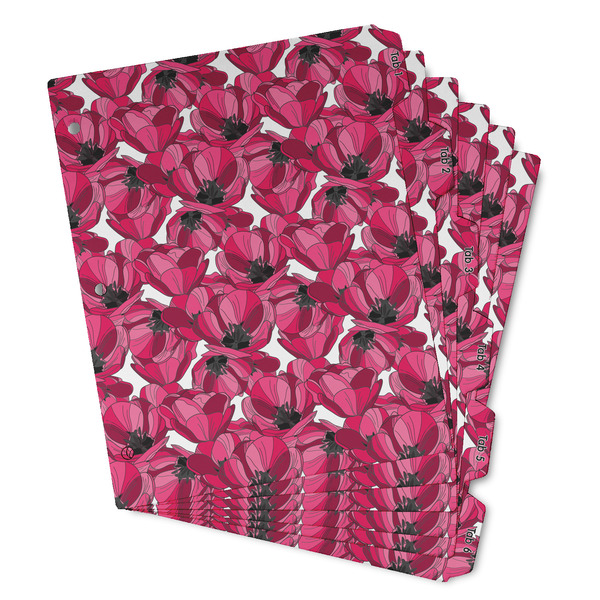 Custom Tulips Binder Tab Divider - Set of 6 (Personalized)