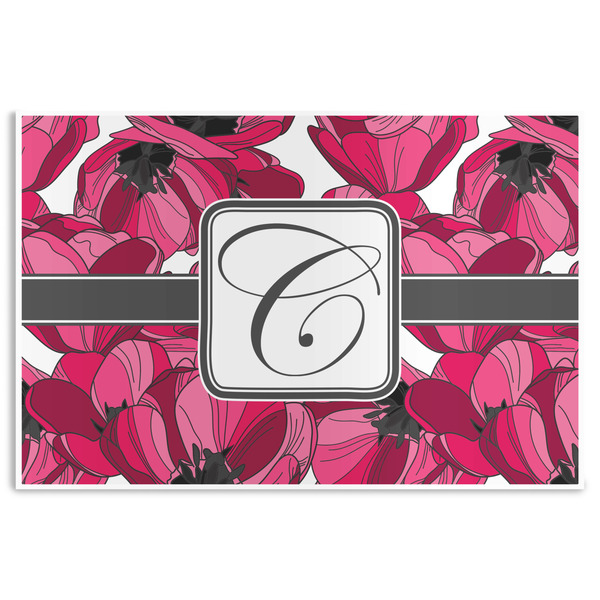 Custom Tulips Disposable Paper Placemats (Personalized)