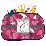 Tulips Neoprene Pencil Case - Medium w/ Initial