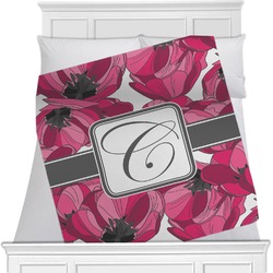 Tulips Minky Blanket - Toddler / Throw - 60"x50" - Double Sided (Personalized)