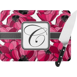 Tulips Rectangular Glass Cutting Board (Personalized)