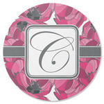 Tulips Round Rubber Backed Coaster (Personalized)