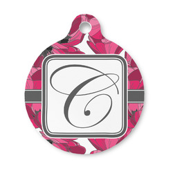 Tulips Round Pet ID Tag - Small (Personalized)