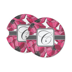 Tulips Sandstone Car Coasters - Set of 2 (Personalized)