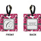 Tulips Square Luggage Tag (Front + Back)