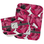 Tulips Burp Cloths - Fleece - Set of 2 w/ Initial