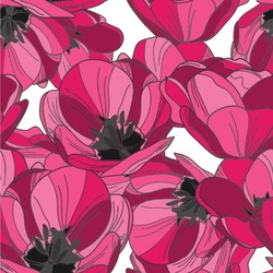 Tulips Wallpaper & Surface Covering (Peel & Stick 24"x 24" Sample)