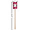 Tulips Wooden 6.25" Stir Stick - Rectangular - Dimensions