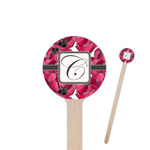 Tulips 6" Round Wooden Stir Sticks - Single Sided (Personalized)