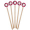 Tulips Wooden 6" Stir Stick - Round - Fan View