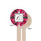 Tulips Wooden 6" Stir Stick - Round - Single Sided - Front & Back