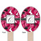 Tulips Wooden Food Pick - Oval - Double Sided - Front & Back