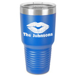 Lips n Hearts 30 oz Stainless Steel Tumbler - Royal Blue - Single-Sided (Personalized)