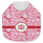 Lips n Hearts Jersey Knit Baby Bib w/ Couple's Names