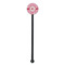 Lips n Hearts Black Plastic 5.5" Stir Stick - Round - Single Stick