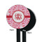 Lips n Hearts Black Plastic 5.5" Stir Stick - Single Sided - Round - Front & Back