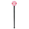 Lips n Hearts Black Plastic 7" Stir Stick - Round - Single Stick