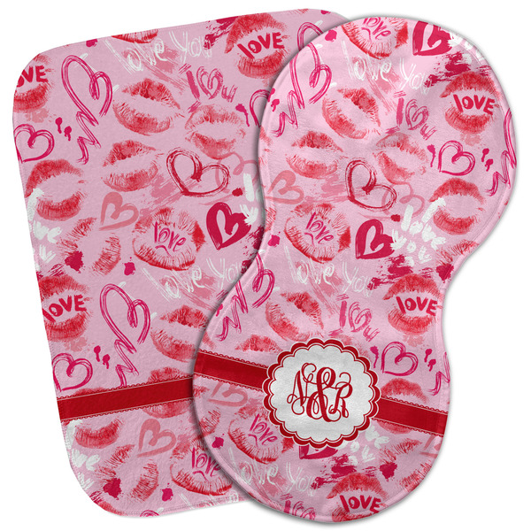 Custom Lips n Hearts Burp Cloth (Personalized)