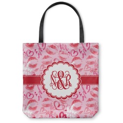 Lips n Hearts Canvas Tote Bag - Large - 18"x18" (Personalized)